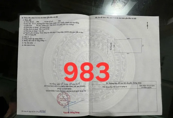Bán đất gần sông Cu Đê 📌📌📌LÀM VIỆC TRỰC TIẾP GIÁ TỐT !!!