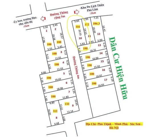 Bán Đất 116m² thổ cư 116m² giá 2.7 tỷ tại Xã Sóc Sơn Hà NộiĐẤT ĐẸP - GIÁ TỐT - Bán Nhanh Lô Đất Full thổ cư tại huyện Sóc Sơn, Hà Nội