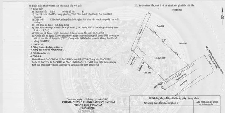 Bán Đất 1267m² thổ cư 1154m² giá 34.2 tỷ tại Phường Lái Thiêu TP. Hồ Chí Minh