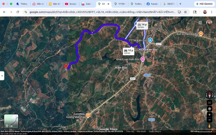 Bán Đất 6000m² thổ cư 800m² giá 800 triệu tại Xã Kiến Đức Lâm Đồng