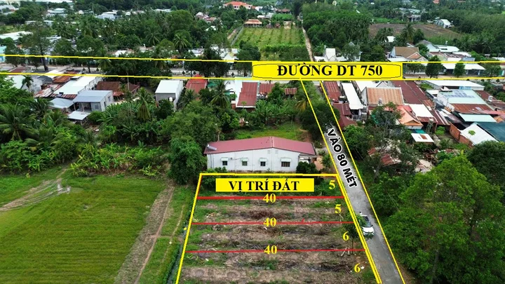Bán Sỉ 4 Lô 6x40. Thổ cư 100m². Giá đẹp 430Tr. Bank 50% - Đất tại Trừ Văn Thố - Bàu Bàng - Bình Dương