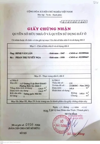 Bán Nhà Hẻm 11/7 Đường Số 15, Phường An Khánh, Thành phố Thủ Đức