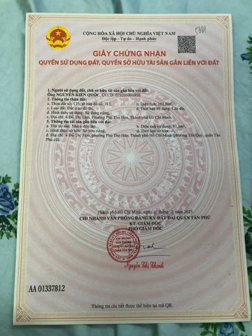 Bán Nhà Mặt Tiền 4 Đỗ Thị Tâm, Phường Tân Quý, Quận Tân Phú