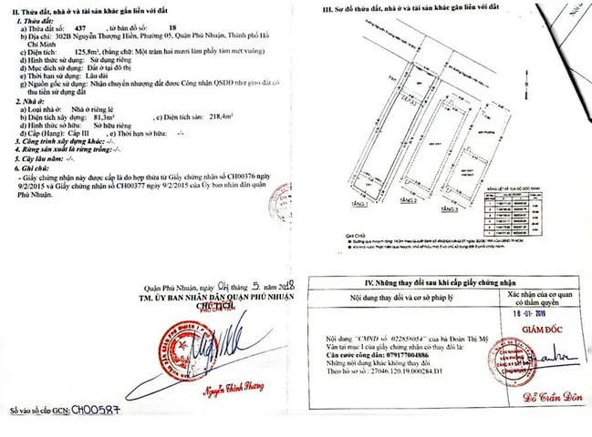 Bán Nhà Mặt Tiền 302B Nguyễn Thượng Hiền, Phường 5, Quận Phú Nhuận
