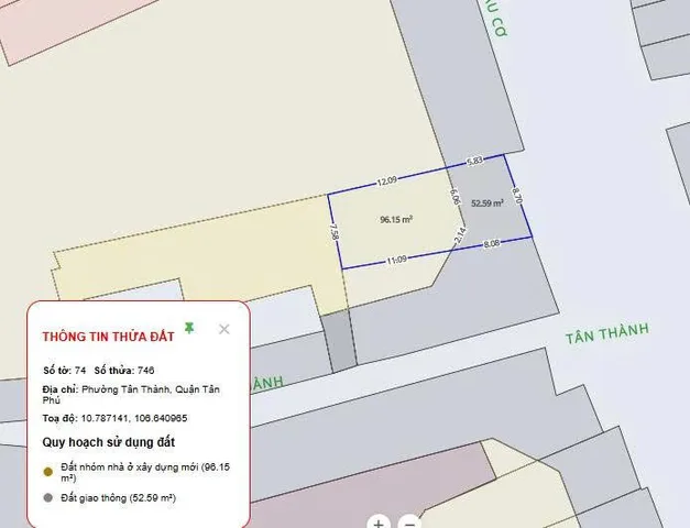 Bán Nhà Mặt Tiền 655-657 Âu Cơ, Phường Tân Thành, Quận Tân Phú