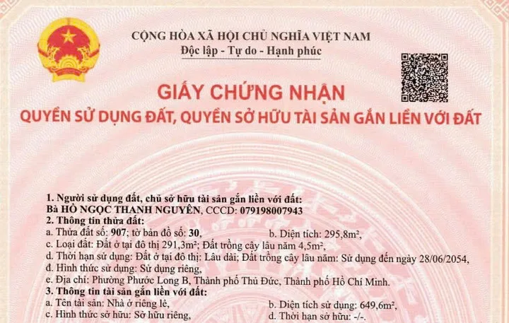 Bán Nhà Mặt Tiền 83 Đường số 22, P. Phước long B, TP.Thủ Đức