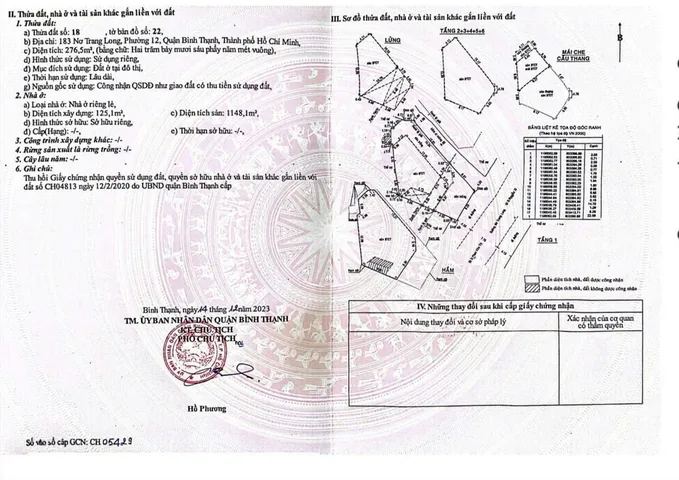 Bán Nhà Mặt Tiền 183 Nơ Trang Long, Phường 12, Quận Bình Thạnh