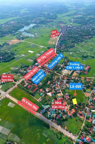 BÁN GẤP LÔ ĐẤT ĐẸP TRUNG TÂM HÀNH CHÍNH TAM ĐẢO DT90m MT5,76m THÍCH HỢP NGHỈ DƯỠNG 720tr