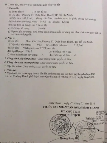 Bán Nhà Hẻm 220/3 Phan Văn Hân, P17, Bình Thạnh