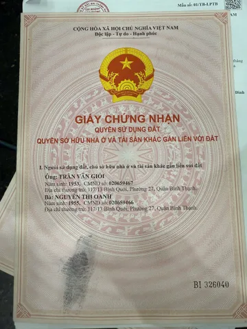 Bán Nhà Hẻm 117/13 Bình Quới, P27, Bình Thạnh