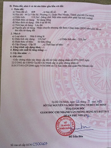 Bán Nhà Mặt Tiền 44 Lê Văn Sỹ, P11, Phú Nhuận