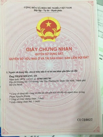 Bán Nhà Mặt Tiền 8 Cầu Xéo, Tân Quý, Tân Phú