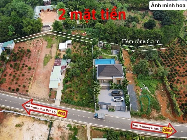 388m2 đất view đẹp, xây dựng tự do, mặt tiền đường Đinh Công Tráng Phường 3 Bảo Lộc Lâm Đồng