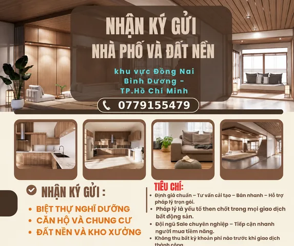 Bán. ✅✅✅ CHUYÊN NHẬN KÝ GỬI VÀ MUA BÁN NHÀ & ĐẤT TP HCM, LONG AN, BÌNH DƯƠNG, BÌNH PHƯỚC, ĐỒNG NAI🔥🔥🔥

👉 CAM KẾT NHANH CHÓNG & HIỆU QUẢ - RA HÀNG TRONG VÒNG 7 NGÀY 🌟

📲 Liên hệ ngay 0779155479