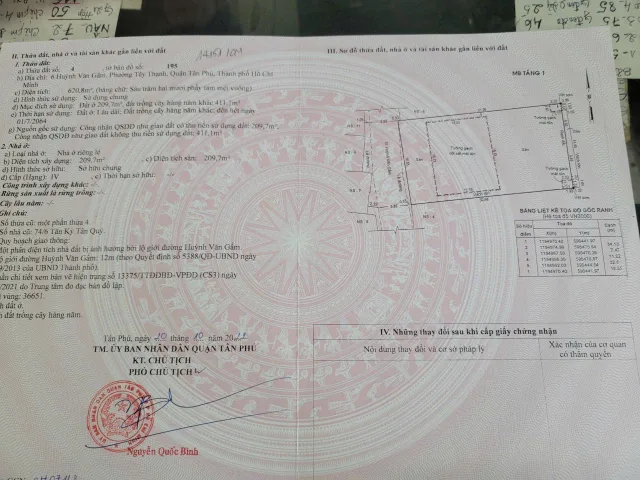 Bán Nhà Mặt Tiền 6 Huỳnh Văn Gấm, Tây Thạnh, Tân Phú
