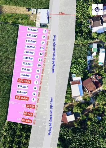 Bán đất full thổ cư xã Diên Phước( xã Diên Thọ mới) đường Thành Hồ nối dài cách 50m