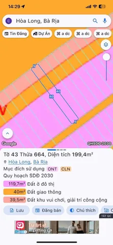 Bán Đất 199m² thổ cư 70m² giá 3.35 tỷ tại Đường Hùng Vương Xã Hoà Long Thành phố Bà Rịa Bà Rịa - Vũng Tàu