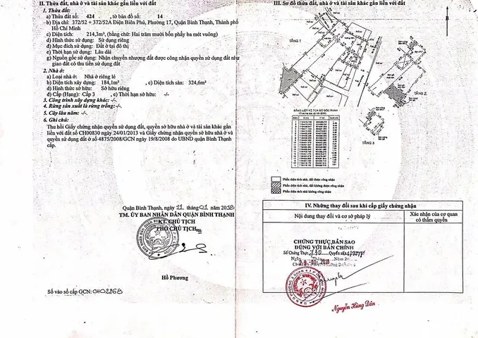 Bán Nhà Hẻm 372/52-52A Điện Biên Phủ, P. 17, Bình Thạnh