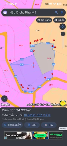 Bán Đất 24749m² thổ cư 400m² giá 59.99 tỷ tại Phường Tân Thành TP. Hồ Chí Minh