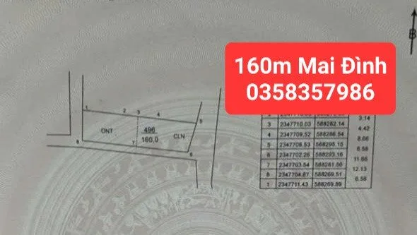 Bán Đất 160m² thổ cư 80m² giá 4.7 tỷ tại Xã Sóc Sơn Hà Nội