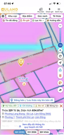 Bán Đất 817m² thổ cư 300m² giá 13.5 tỷ tại Phường Lang Biang - Đà Lạt Lâm Đồng