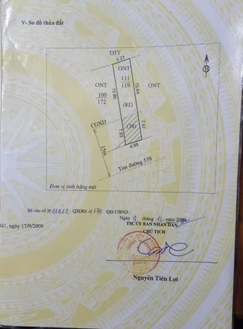 Bán Đất 119m² thổ cư 81m² giá 4.8 tỷ tại Đường Tỉnh Lộ 538 Xã Yên Thành Nghệ An