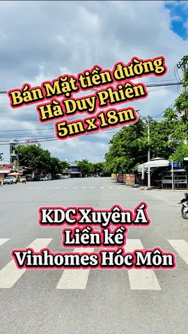 Bán đất mặt tiền đường hà duy phiên KDC xuyên á ngay cầu nhỏ giáp hóc môn