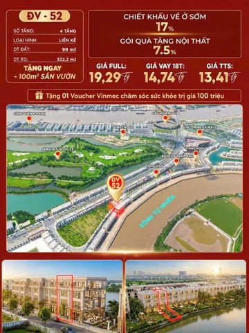 Bán nhà liền kề ven sông Đảo Vua ĐV-52 Vinhomes Vũ Yên. ☎️ 0337 193 948