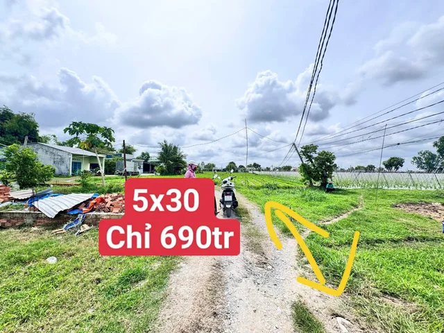 Bán Đất 150m² thổ cư 150m² giá 690 triệu tại Xã Đức Hòa Thượng Huyện Đức Hòa Long An