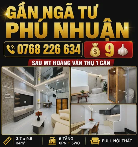 Bán Nhà riêng 34m² thổ cư 34m² giá 9 tỷ tại Đường Hoàng Văn Thụ Phường Cầu Kiệu TP. Hồ Chí Minh