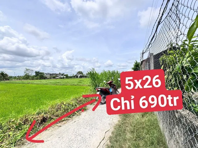 Bán Đất 130m² thổ cư 130m² giá 690 triệu tại Xã Đức Hòa Thượng Huyện Đức Hòa Long An