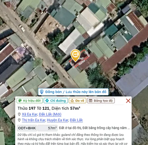 bán đất xã eakar
diện tích 57m2.
thổ cư 40
giá bán 1.85 tỷ
liên hệ: 0976.30.36.57