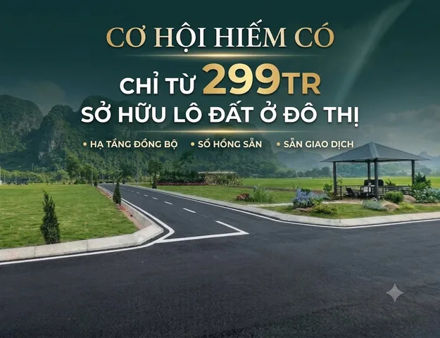 CHỈ TỪU 299TR SỞ HỮU ĐẤT NỀN TẠI THỊ TRẤN, VEN CÁC KHU CÔNG NGHIỆP ĐANG TRIỂN KHAI