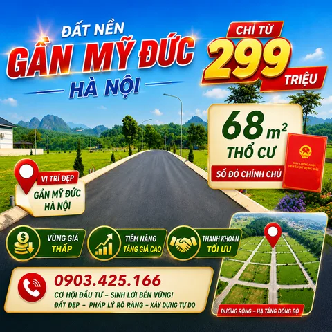 SỞ HỮU NGAY BẤT ĐỘNG SẢN CHỈ VỚI 299 TRIỆU TẠI LẠC THỦY HÒA BÌNH