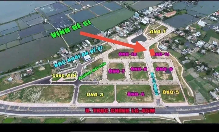 Bán nhanh lô đất biển đối diện đầm Đề Gi diện tích 203m2 giá bán 1 tỷ 350