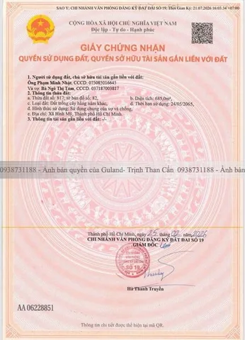 Bán đất KDC hiện hũu hẻm Mần Non Việt Anh diện tích 685m2 giá chỉ 8.76 triệu/m2