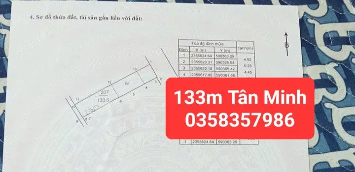 Bán Nhà Cấp 4 DT 133.6m vuông,MT 4.92m,giá bán 4 tỷ 720 triệu