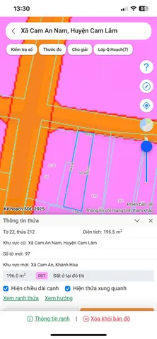 212.97 195,5M2 
vị trí : VĨNH ĐÔNG XÃ CAM AN , KHÁNH HOÀ
diện tích ;195,5M2 6X30 NỞ HẬU 7,1M
giá 2 TỶ
giá tổng bán : 2 TỶ
LIÊN HỆ : MINH HIẾU 0389623794 BĐS