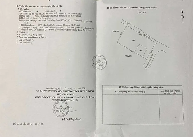 (ĐÃ BÁN)Bán đất góc 2MT An Sơn 01 diện tích  746m2 (thổ cư 100m2), giá chỉ 11 triệu/m2
