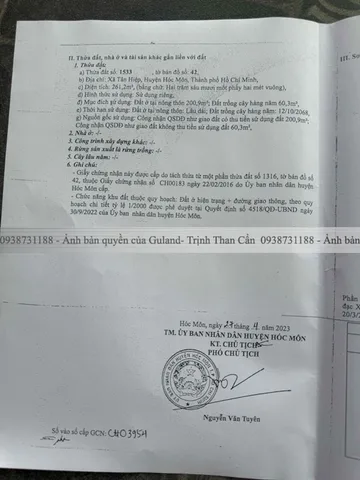 Bán đất thổ cư MT Song Hành diện tích 261 m2 giá chỉ 54.4 triệu/m2