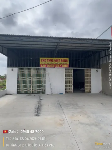 🔥 CHO THUÊ MẶT BẰNG KINH DOANH NGAY NÚT GIAO TRÁNH ĐÔNG – TỈNH LỘ 2 🔥

📍 Vị trí cực đẹp: Ngay ngã tư Tránh Đông Buôn Ma Thuột giao Tỉnh lộ 2, khu vực đông người qua lại, dễ nhận diện thương hiệu.

🏠 Diện tích sử dụng rộng rãi:
✅ Khoảng 110m² sàn sử d
