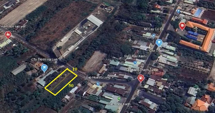 Cần tiền bán gấp lô 10x50. Đường nhựa lớn. Sát bên chợ trường - Dầu Tiếng - Bình Dương