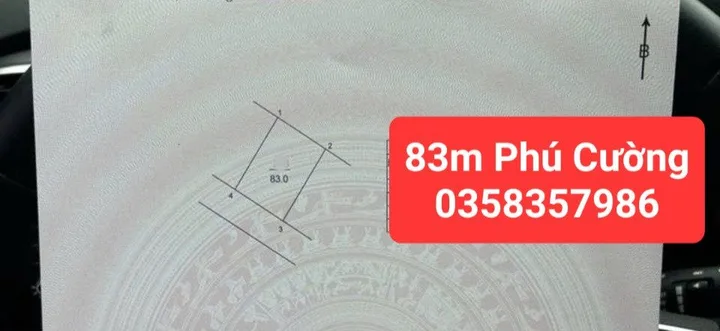 Bán đất Phú Cường 83m vuông,MT 7.51m
Giá bán 3 tỷ 200 triệu