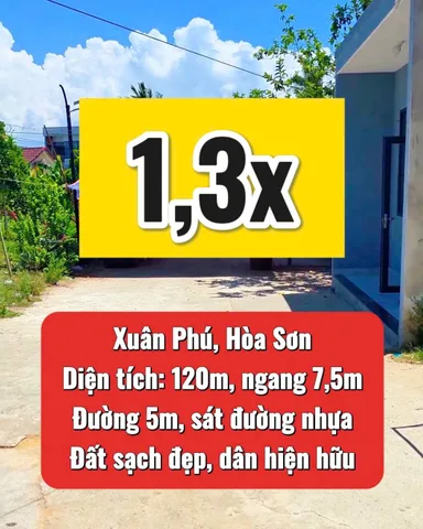 🟥🟥 1,380 CÓ TL/120m SÁT ĐƯỜNG NHỰA, TRƯỜNG CẤP 1