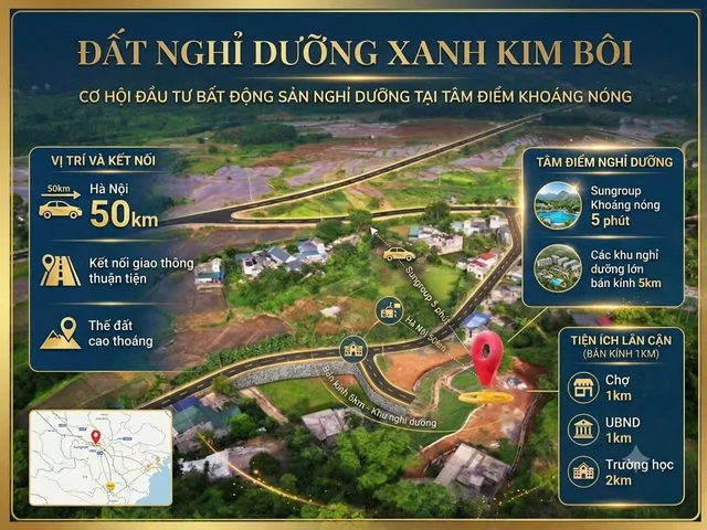 chỉ 1.8tr/m. sở hữu đất nghỉ dưỡng cực đẹp tại kim bôi, hòa bình