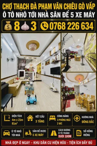🍀 CHỢ THẠCH ĐÀ PHẠM VĂN CHIÊU GÒ VẤP Ô TÔ NHỎ TỚI NHÀ SÂN 5 XE MÁY 💰 8 🧄 3 📱 0768 226 634