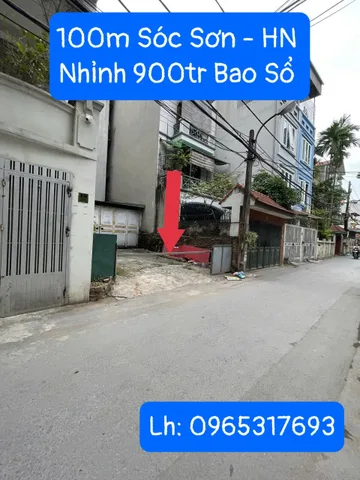 Em có mảnh đất đẹp ở Sóc Sơn cần bán gấp. Diện tích 100m mặt tiền 5,5m vuông vắn. Xung quanh dân cư đông đúc, toàn biệt thự nhà vườn. Thích hợp để xây nhà hoặc kinh doanh dòng tiền. Đất nằm ngay giữa vành đai 4 và vành đai 5, gần Ql3 mở rộng, gần trường, 