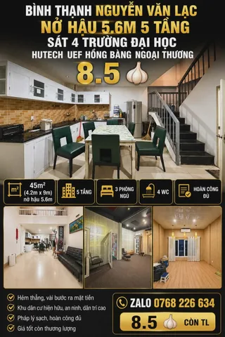 SÁT 4 ĐH HUTECH UEF HỒNG BÀNG NGOẠI THƯƠNG NGUYỄN VĂN LẠC P21 BÌNH THẠNH NỞ HẬU 5.6M 5T 💰8.5🧄