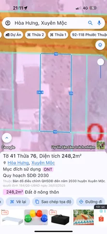 Bán đất xã Hoà Hội, full thổ cư