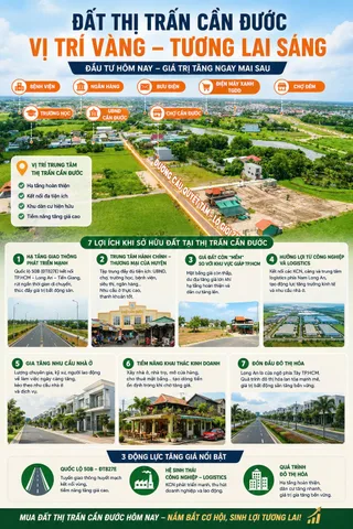 ĐẤT THỔ CƯ TRUNG TÂM CẦN ĐƯỚC – SỔ RIÊNG SẴN SÀ